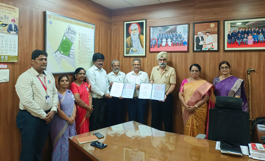 MoU BETWEEN CIPET:IPT, CHENNAI AND GURU NANAK CENTRE FOR CONSULTANCY AND OUTREACH ACTIVITIES