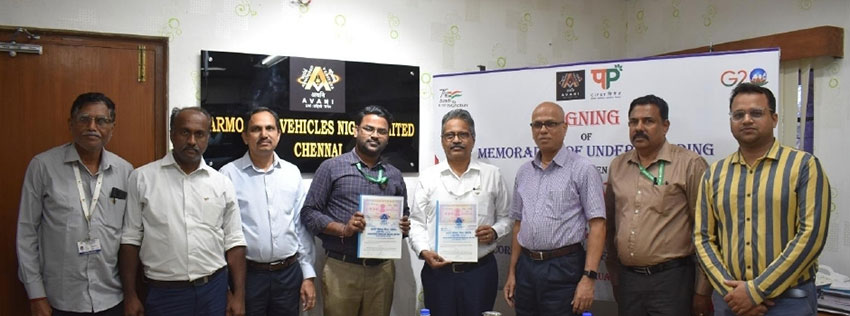 MoU BETWEEN CIPET:IPT, CHENNAI AND ARMOURED VEHICLES NIGAM LTD., AVADI, CHENNAI